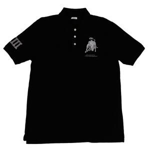 Lamborghini Bull LXIII Embroidered Black Golf Short Sleeve Polo Shirt XXL
